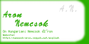 aron nemcsok business card